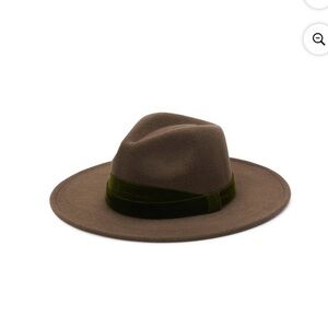 Time and Tru Brown Fedora with Green Band